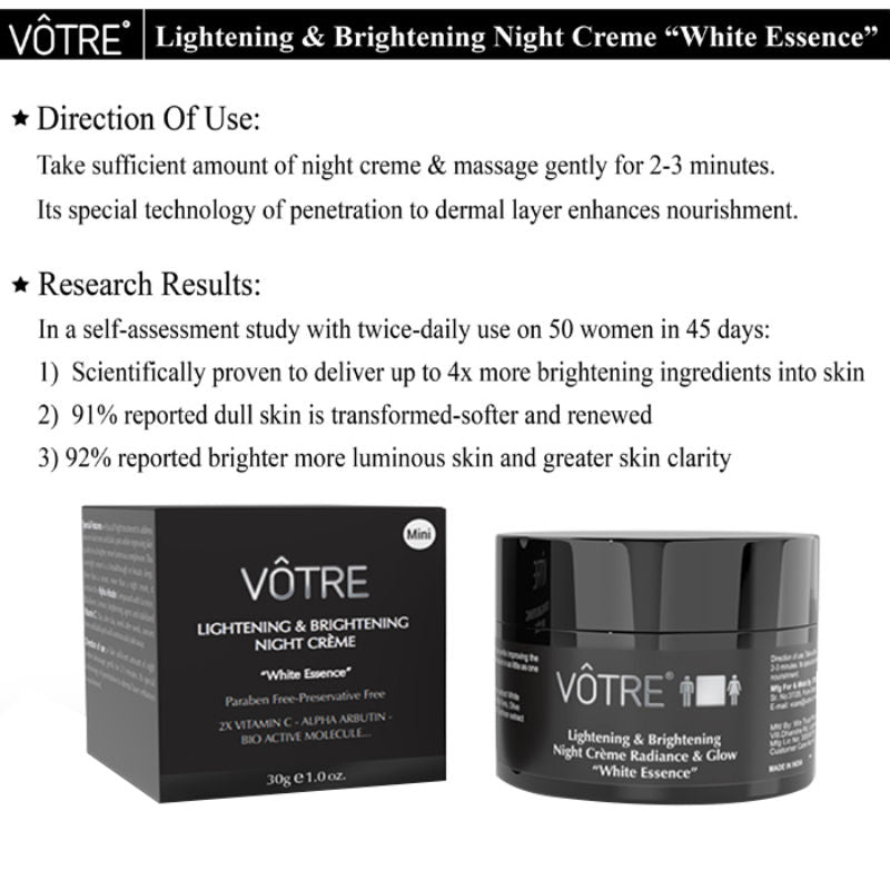Votre Lightening & Brightening Night Creme White Essence