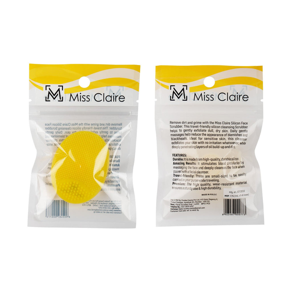Miss Claire LX042 Facial Scrubber Oval - Lemon
