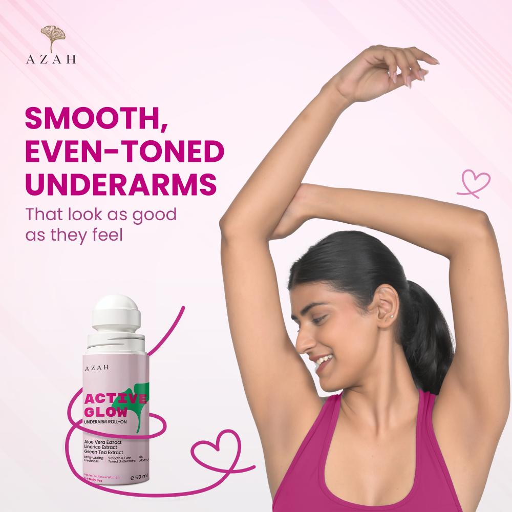 Azah Active Glow Underarm Roll-On For Women