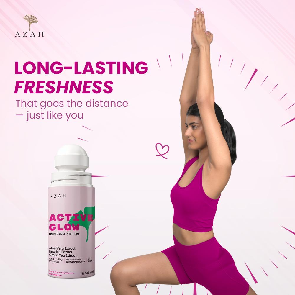 Azah Active Glow Underarm Roll-On For Women