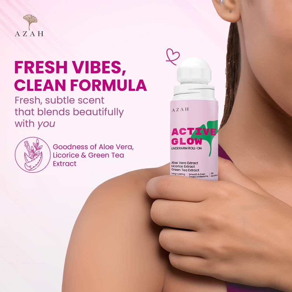 Azah Active Glow Underarm Roll-On For Women