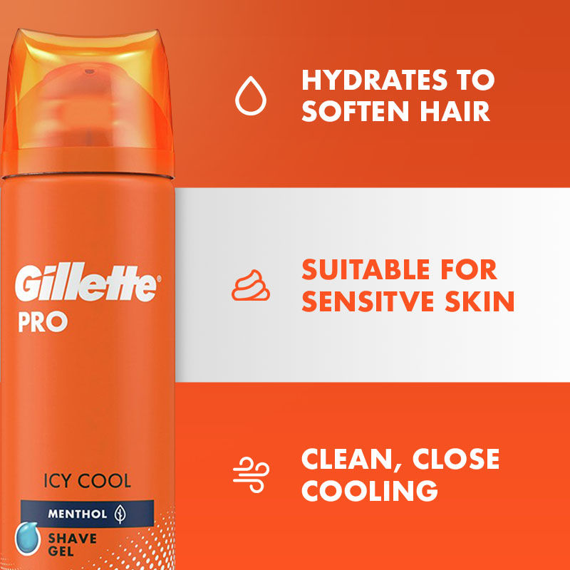 Gillette Pro Shaving Gel Icy Cool With Menthol
