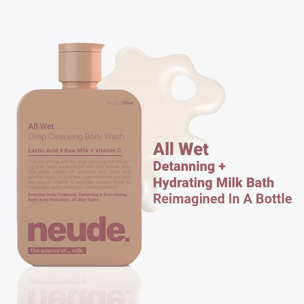 Neude Skin All Wet Deep Cleansing Detanning Milk Body Wash