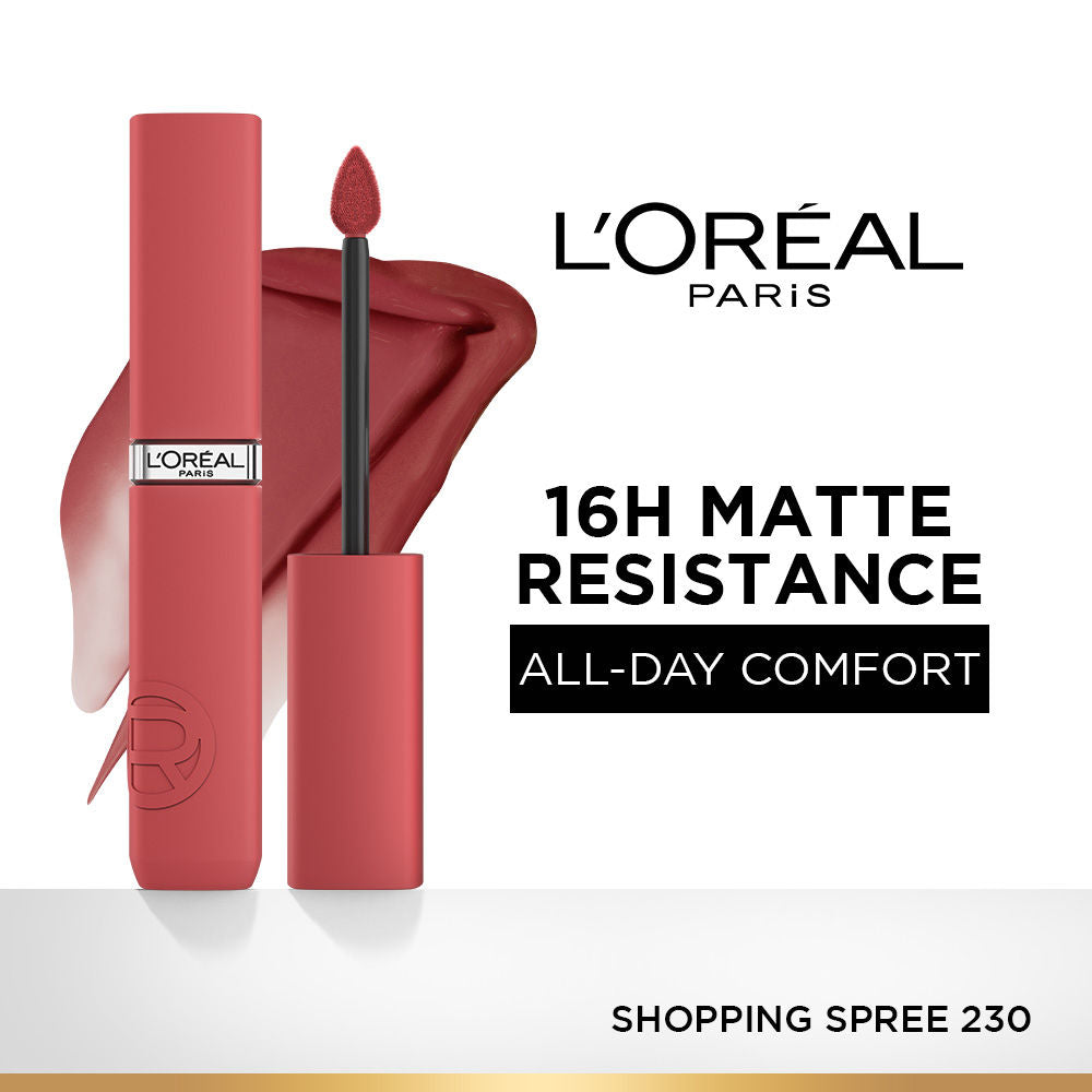 LOreal Paris Infallible Matte Resistance Lipstick, Transfer Resistant Formula - Lazy Sunday 150