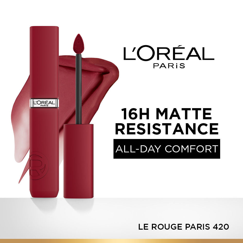 LOreal Paris Infallible Matte Resistance Lipstick, Transfer Resistant Formula - Lazy Sunday 150