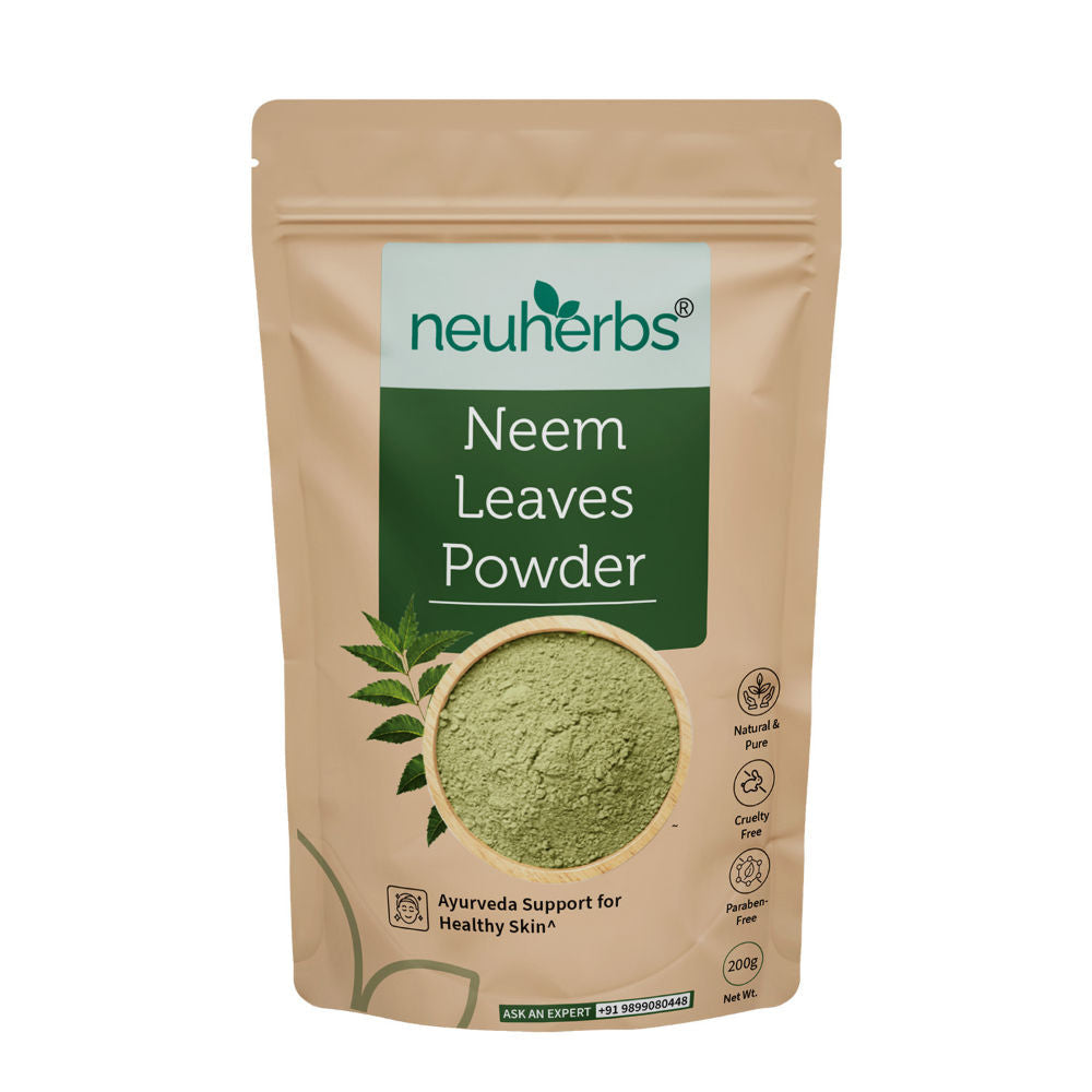 Neuherbs Neem Leaves Powder for Soft, Glowing and Healthy Skin with No Artificial Colour