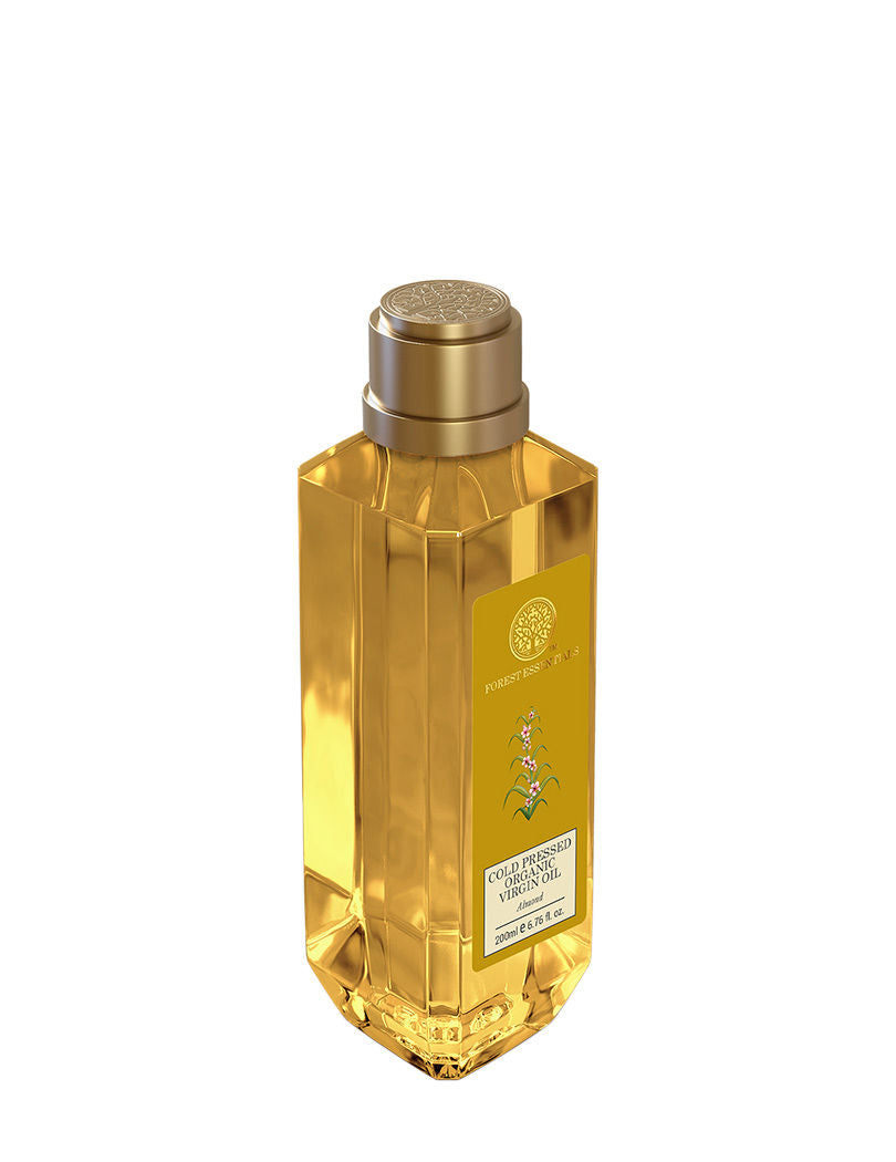 Forest Essentials Organic Cold Pressed Virgin Almond Oil - Pure Almond Massage Oil With Vitamin E