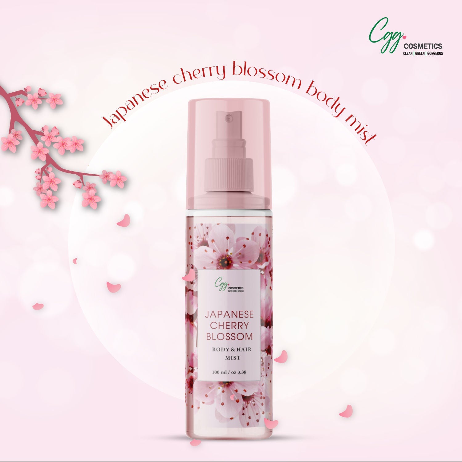 CGG Cosmetics Japanese Cherry Blossom Body Mist - For Men & Women