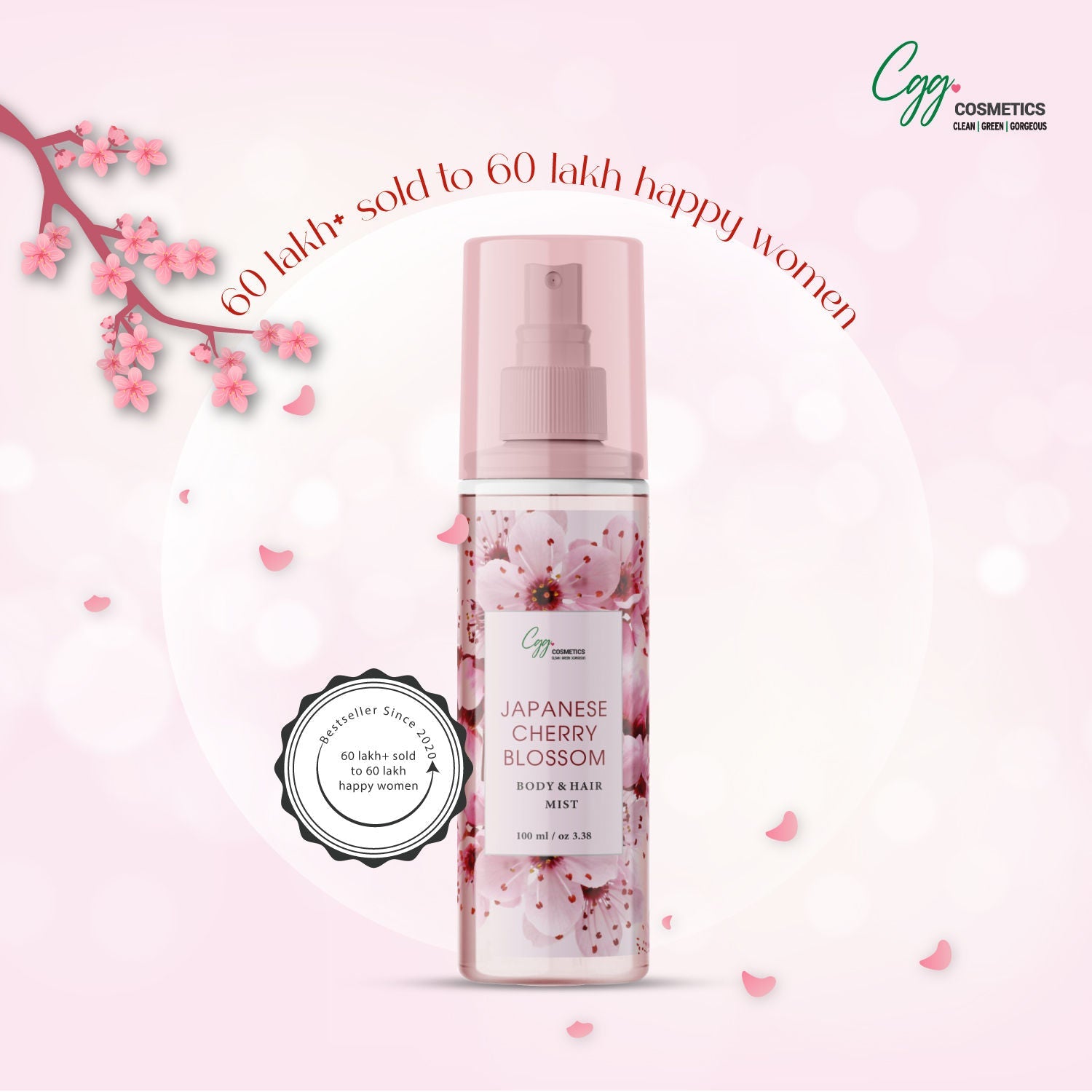 CGG Cosmetics Japanese Cherry Blossom Body Mist - For Men & Women