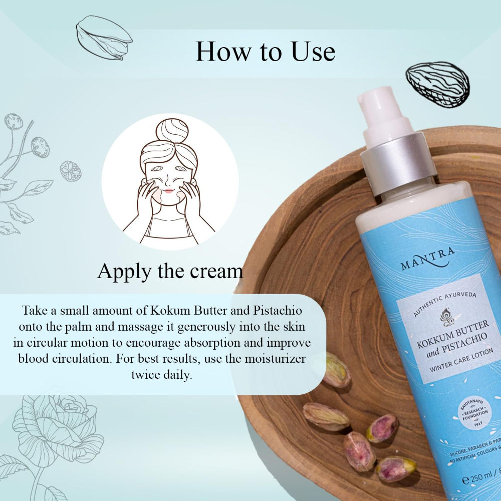 Mantra Herbal Kokkum Butter and Pistachio Winter Care Lotion