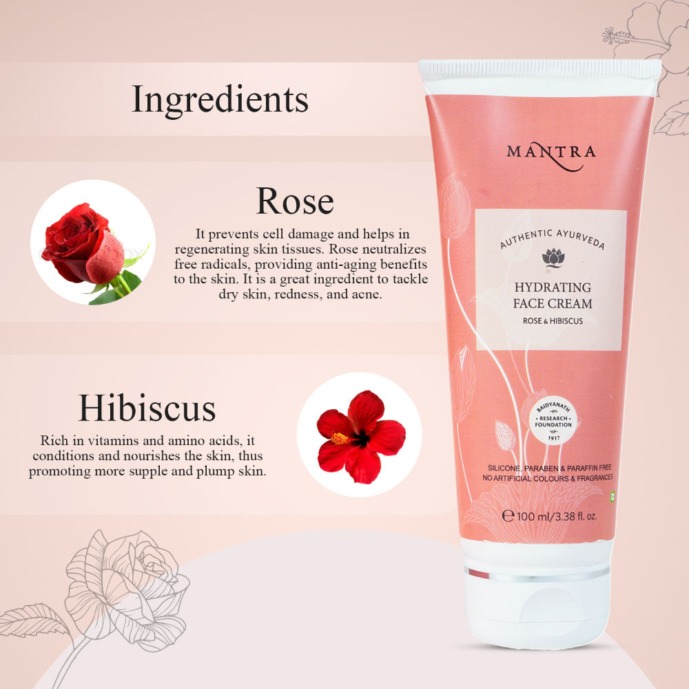 Mantra Herbal Rose & Hibiscus Hydrating Face Cream