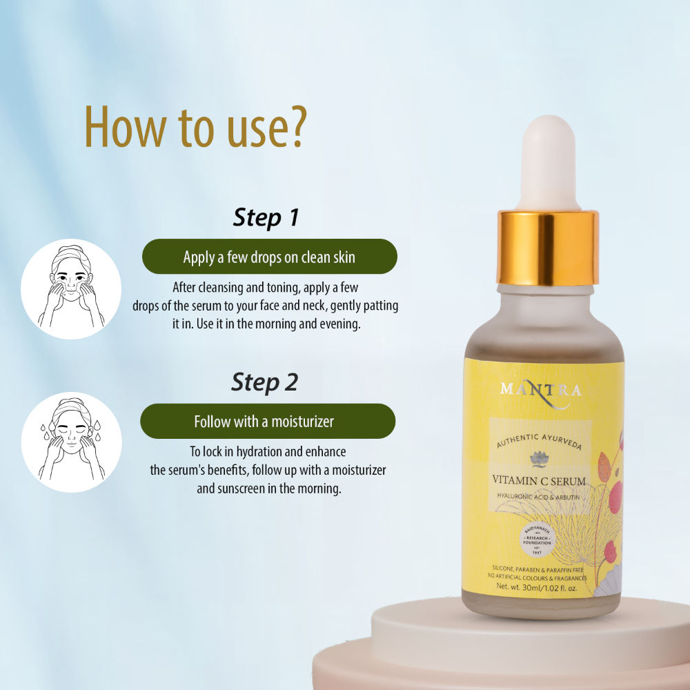 Mantra Herbal Vitamin C Serum With Hyaluronic Acid And Arbutin