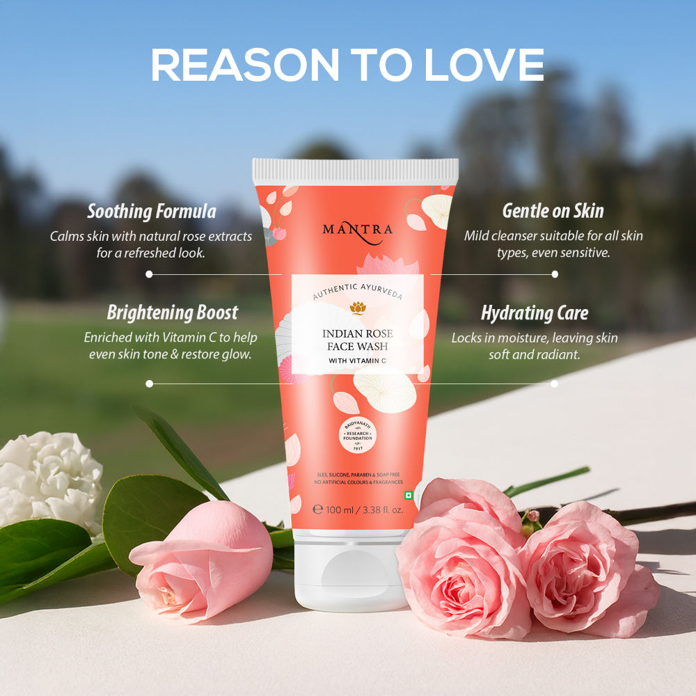 Mantra Herbal Indian Rose Face Wash with Vitamin C