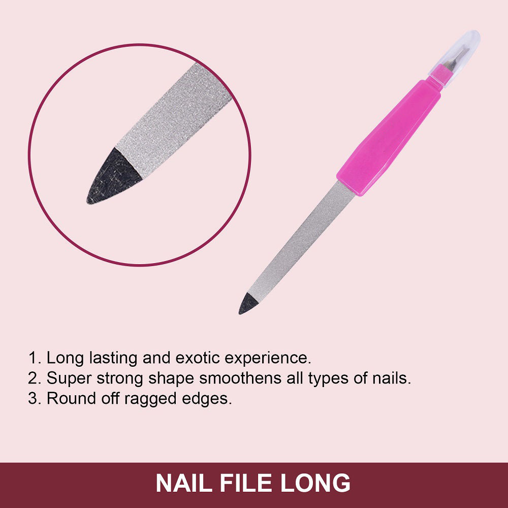 Beautiliss Nail Filer & Cuticle Trimmer for Manicure, Nail Shaping & Grooming (Color May Vary)
