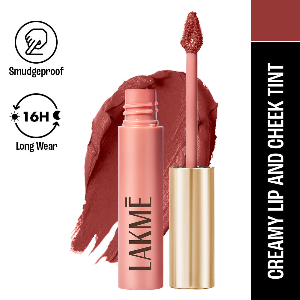 Lakme Double Duty Lip & Cheek Mousse Matte Lipstick & Soft Blush