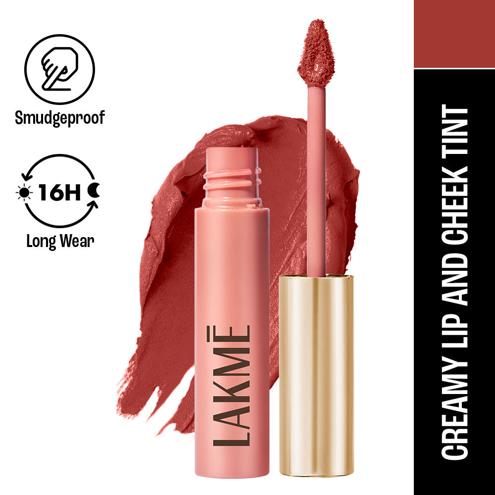 Lakme Double Duty Lip & Cheek Mousse Matte Lipstick & Soft Blush