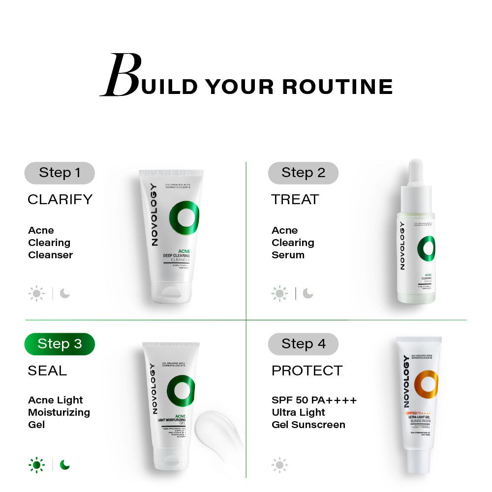 Novology Acne Light Moisturizing Gel For Oily, Acne Prone Skin, Upto 100 Hours Of Hydration