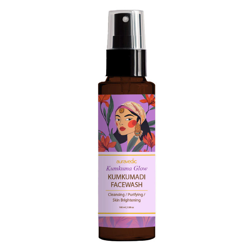 Auravedic Kumkumadi Face Wash For Dry Skin Combination with Kumkumadi Tailam kumkumadi face oil