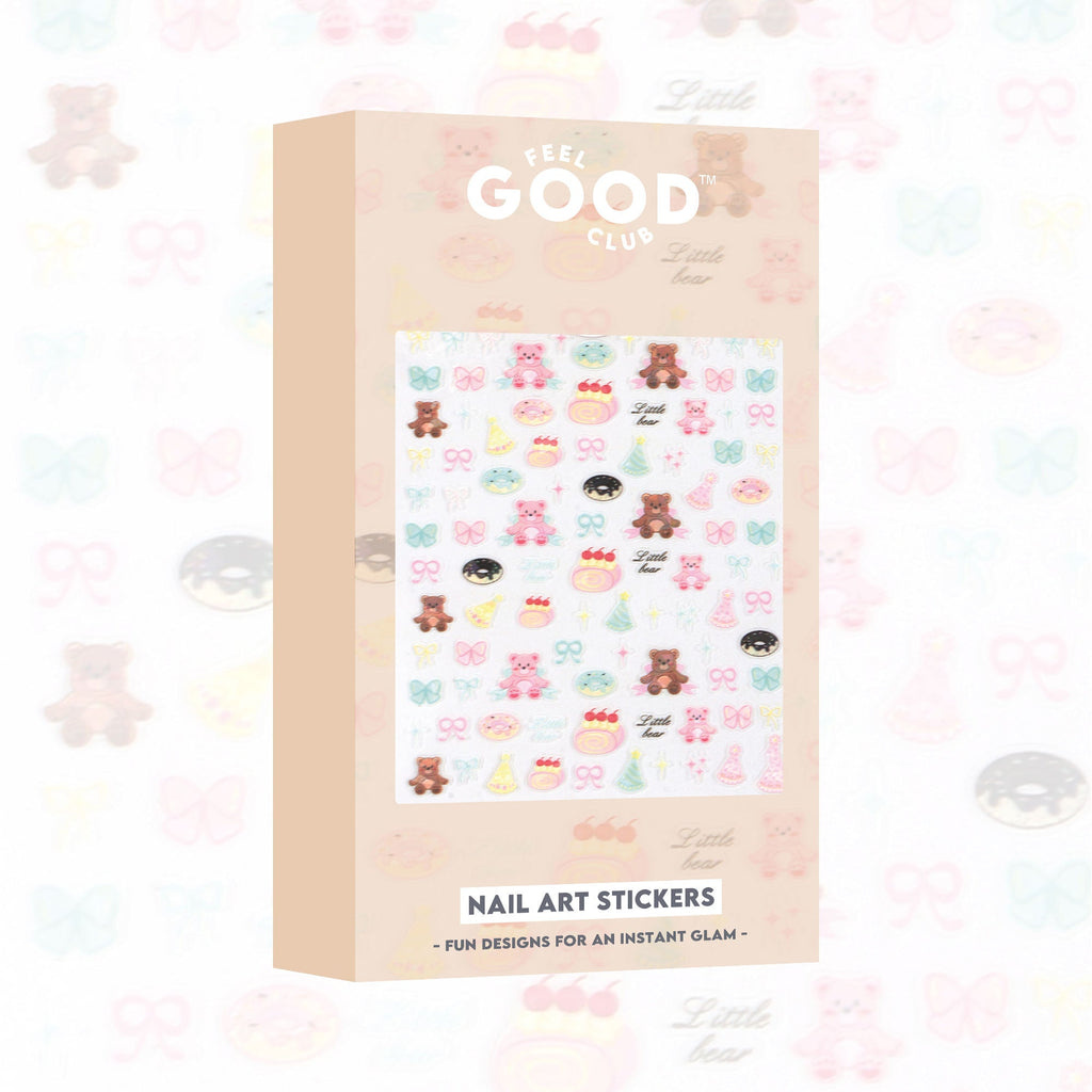 Feel Good Club Cuddle Crew Nail Stickers For Quick Nail Art - Peel & Apply After Nail Polish Enamel