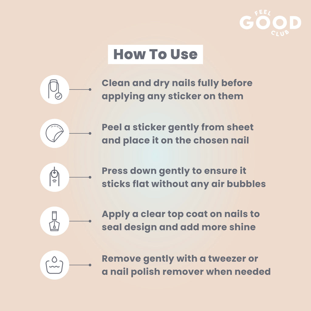 Feel Good Club Cuddle Crew Nail Stickers For Quick Nail Art - Peel & Apply After Nail Polish Enamel