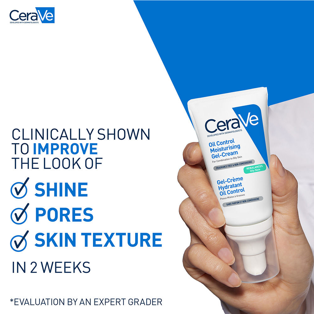 CeraVe Oil Control Gel-Cream Lightweight Moisturizer For Oily & Combination Skin With Shine Control