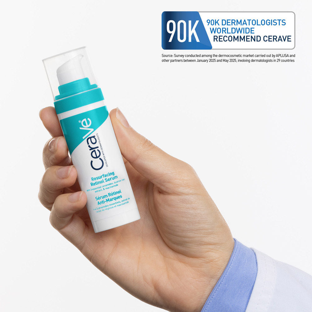 CeraVe Resurfacing Retinol Serum, Reduces Acne Marks with Licorice Root Extract & Niacinamide