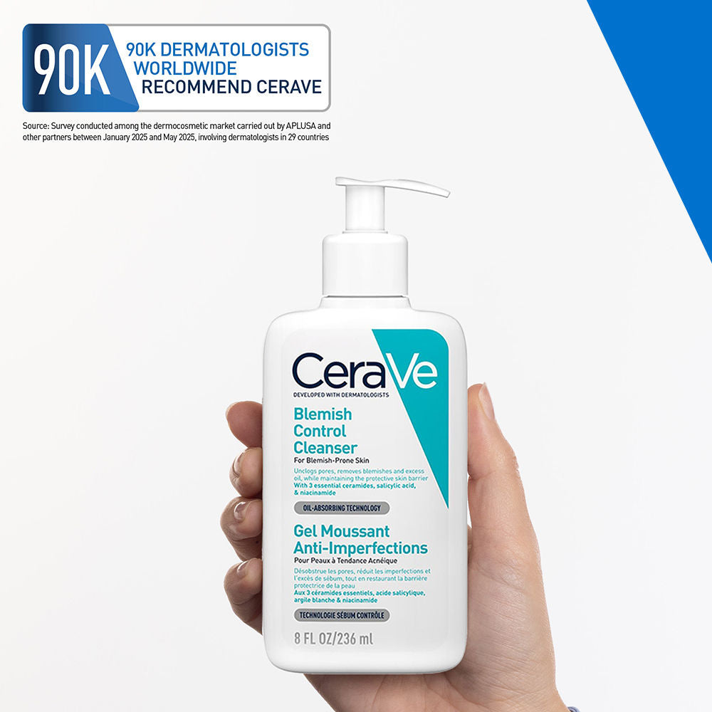 CeraVe Blemish Control Cleanser With 2% Salicylic Acid & Niacinamide For Acne-Prone Skin