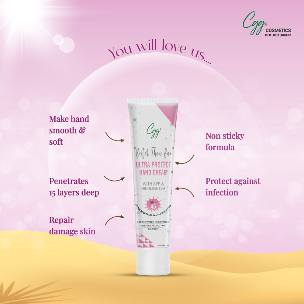 CGG Cosmetics Better than Bae Hand cream SPF 45 with highlighter PA+++ for all skin types