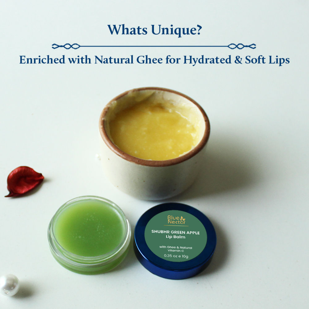 Blue Nectar Shubhr Green Apple Lip Balm