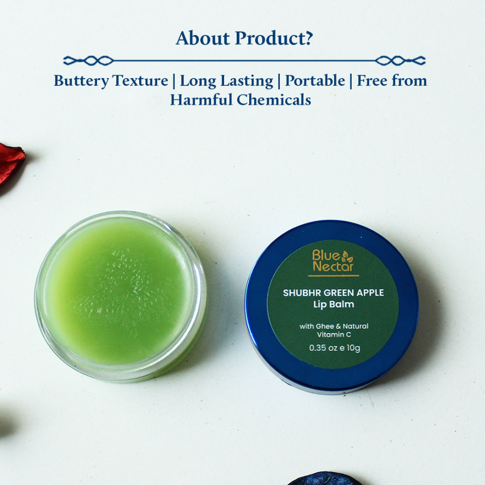 Blue Nectar Shubhr Green Apple Lip Balm