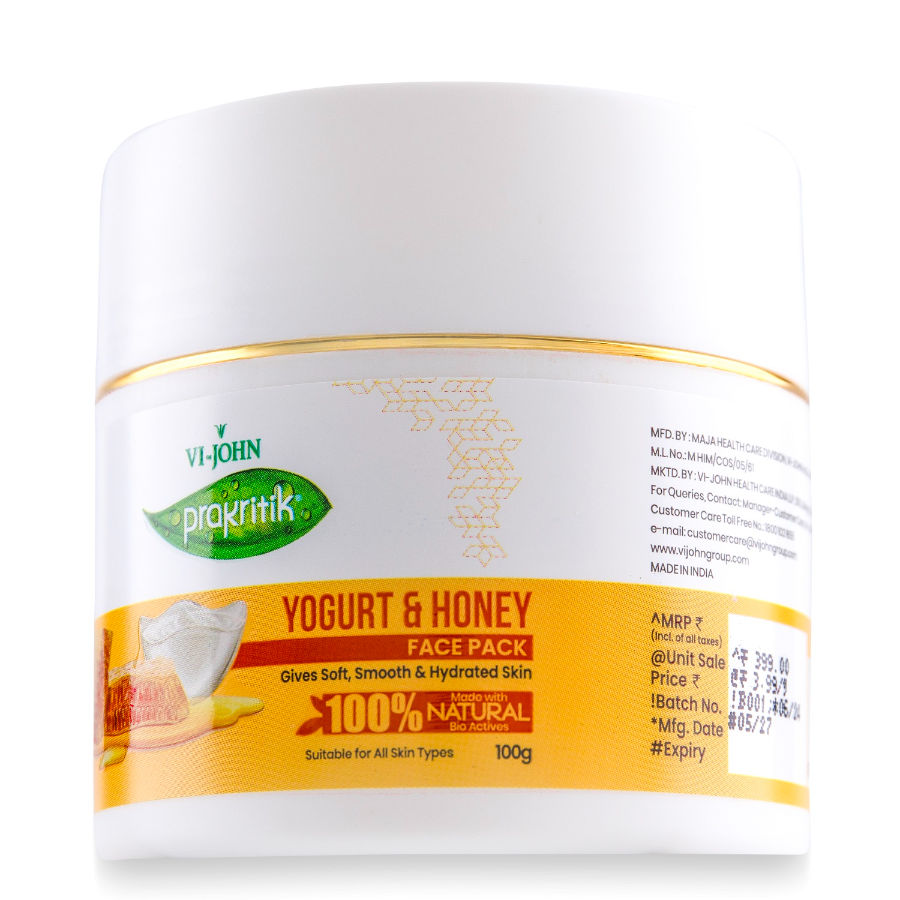 VI-JOHN Prakritik Yogurt & Honey Face Pack