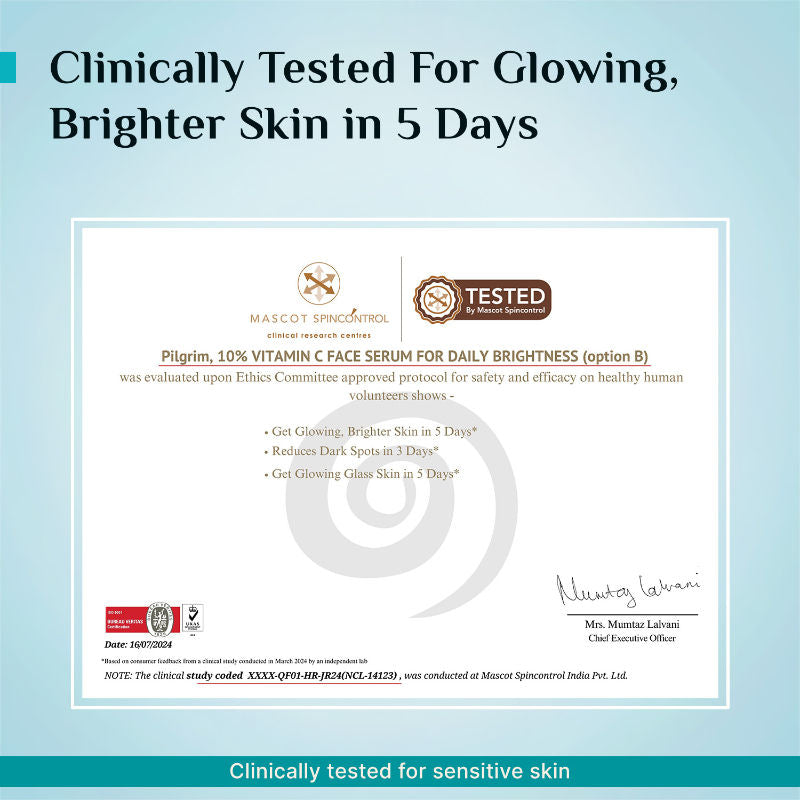 Pilgrim 10% Vitamin C Face Serum For Daily Brightness