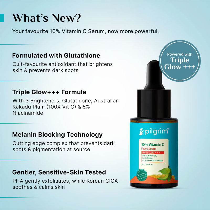 Pilgrim 10% Vitamin C Face Serum For Daily Brightness