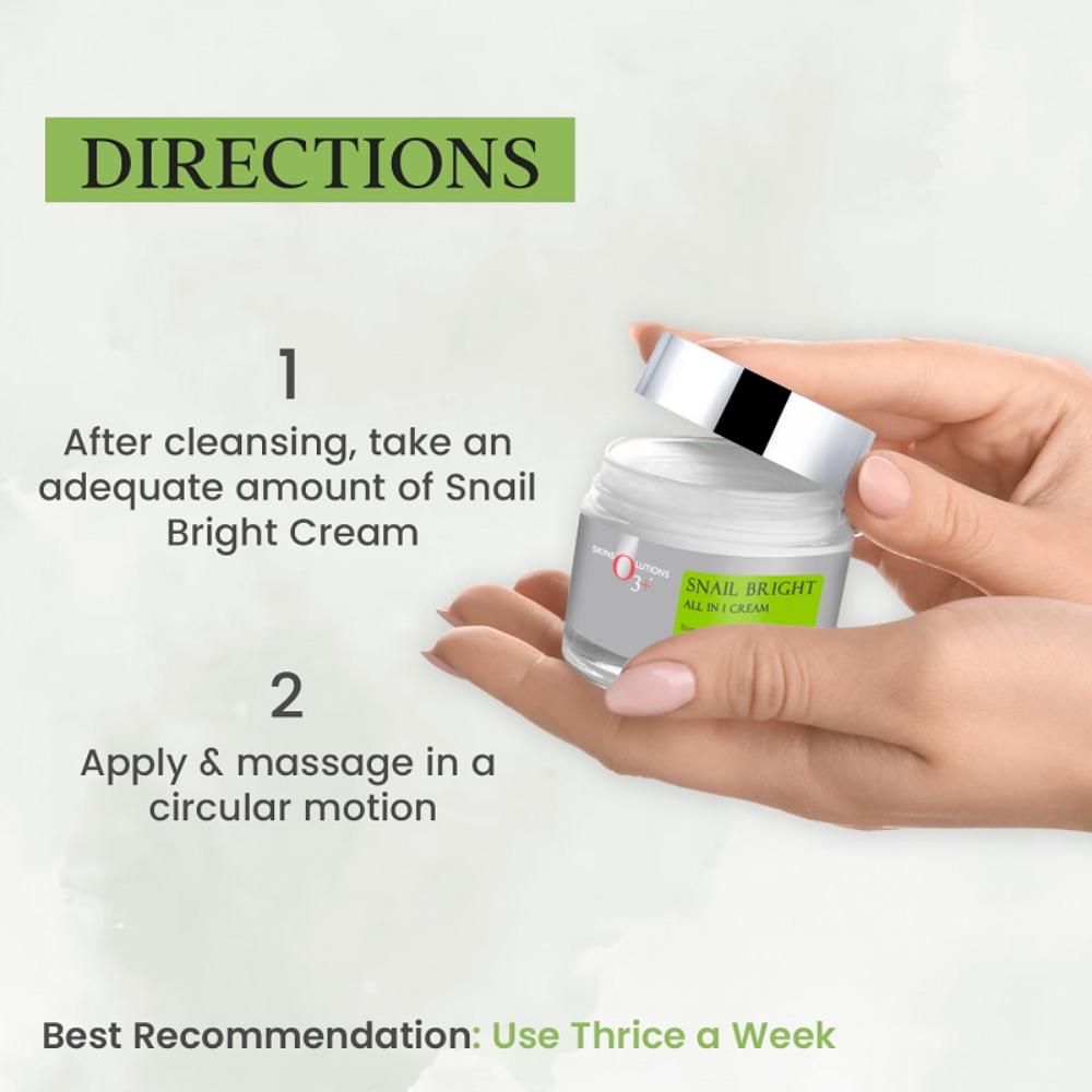 O3+ Snail Bright Mucin Gel Cream Moisturiser For Korean Glass Glow & Barrier Repair
