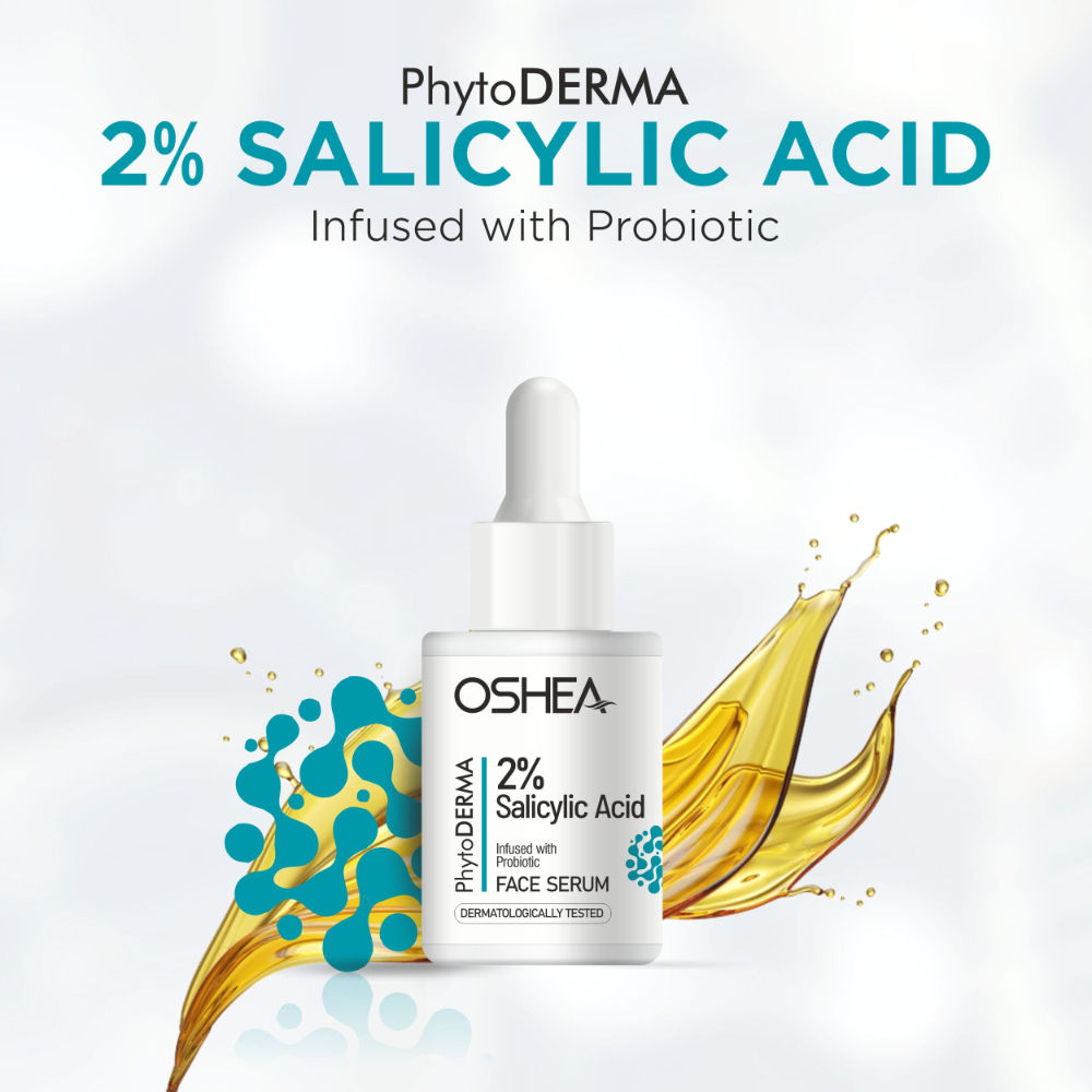 Oshea Herbals Phytoderma Face Serum With 2% Salicylic Acid & Probiotics Reduces Rough & Uneven Skin
