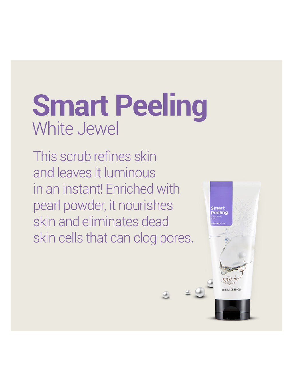 The Face Shop Smart Peeling White Jewel Perle - Brightening For Tan Removal
