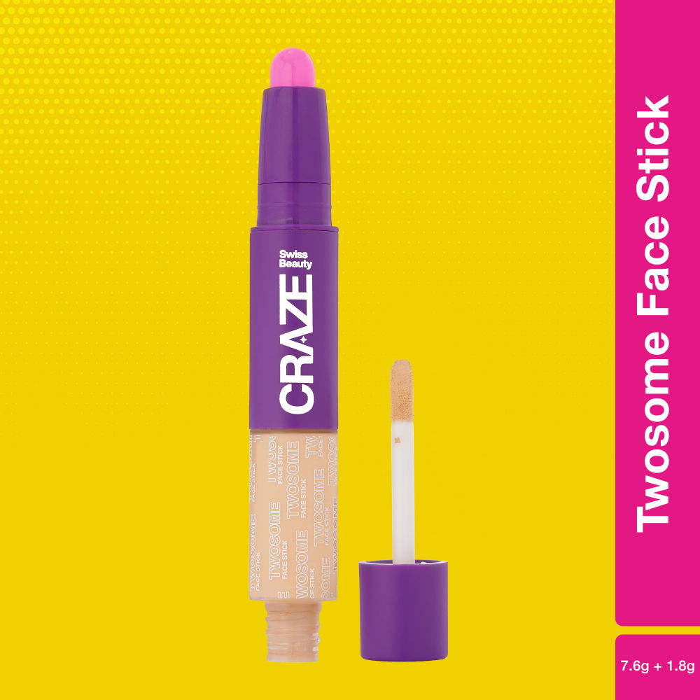 Swiss Beauty Craze Twosome Face Stick 2-In-1 Beauty Wand Concealer and Blush