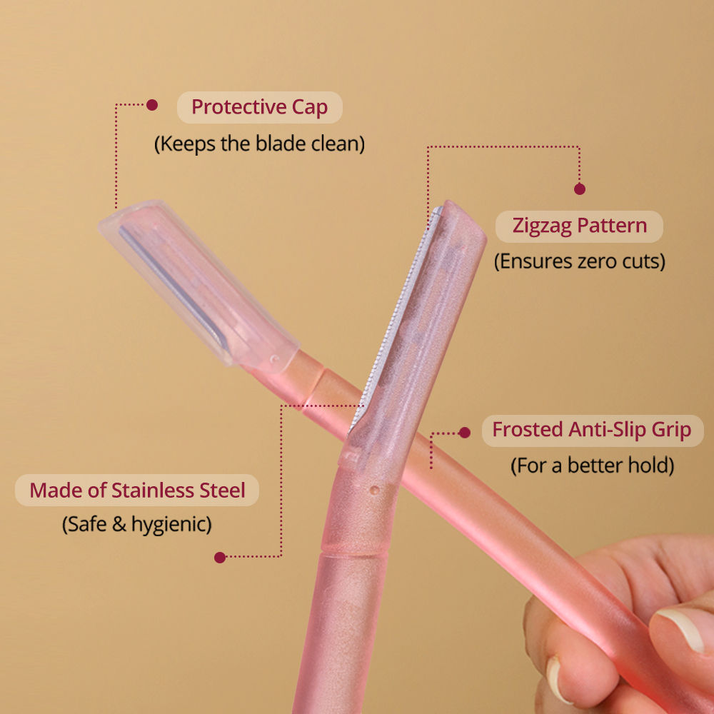 Carmesi Reusable Face Razor For Women Facial Hair- 3 Razors - Instant & Painless Hair Removal