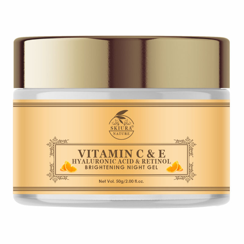 Skiura Nature Vitamin C With E Hyaluronic Acid & Retinol Brightening Night Gel