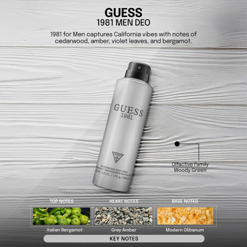 Guess 1981 For Men Deodorant Spray