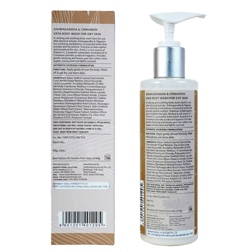 Mantra Herbal Ashwagandha & Cinnamon Vata Body Wash For Dry Skin