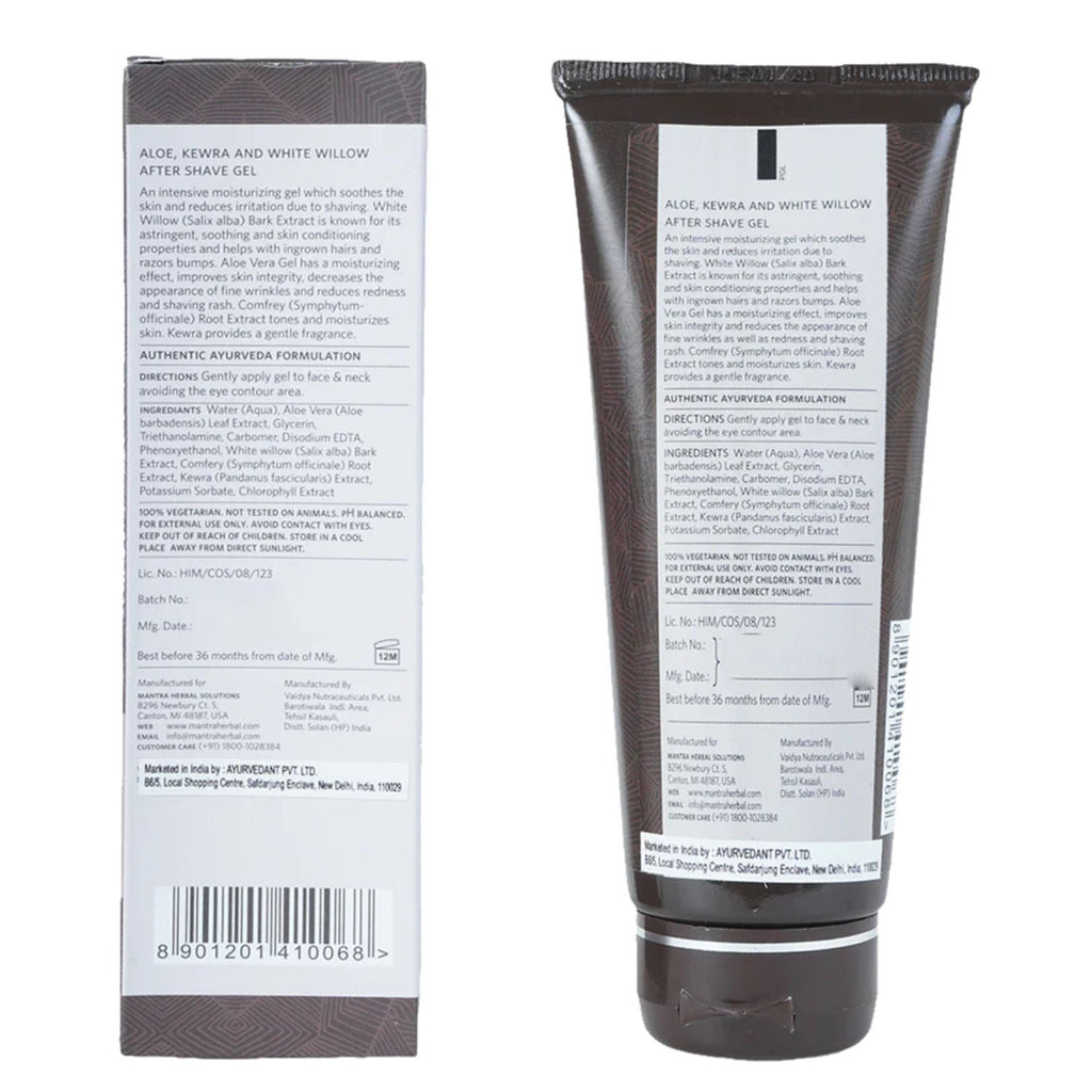 Mantra Herbal Aloe, Kewra & White Willow After Shave Gel For Men