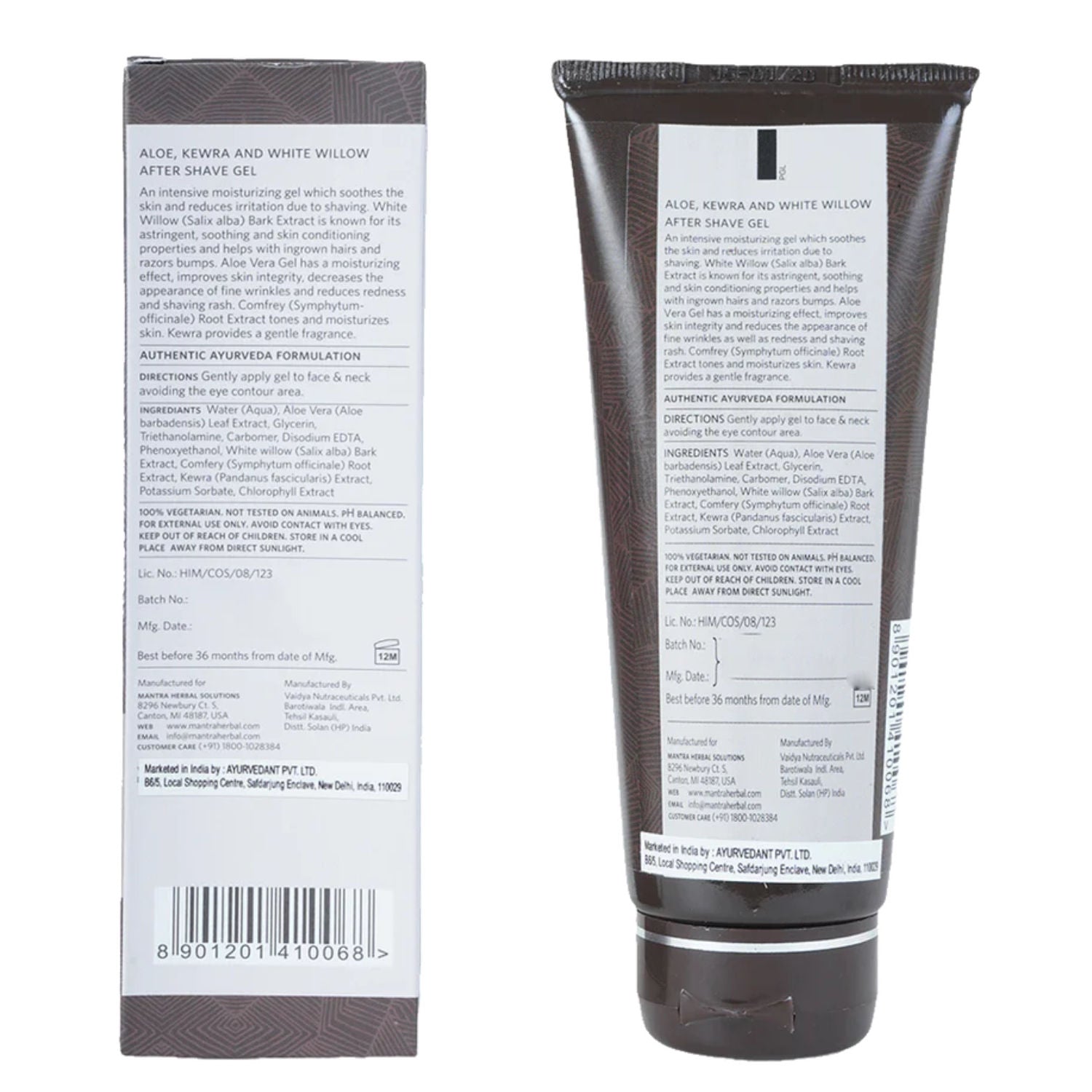 Mantra Herbal Aloe, Kewra & White Willow After Shave Gel For Men