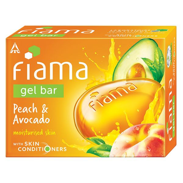 Fiama Peach & Avocado Gel Bar for Moisturized Skin, Skin Friendly PH, Soft & Happy Skin