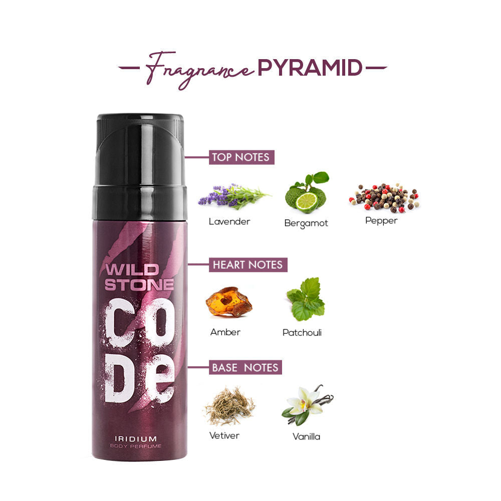 Wild Stone Code Iridium Body Perfume For Men