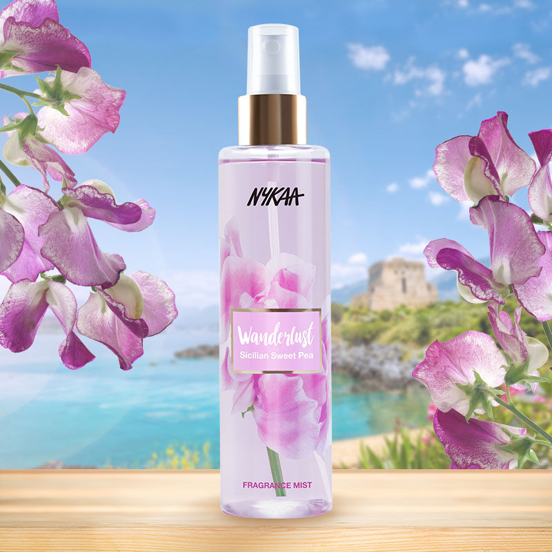 Wanderlust Sicilian Sweet Pea Floral Perfume Mist for Body & Hair