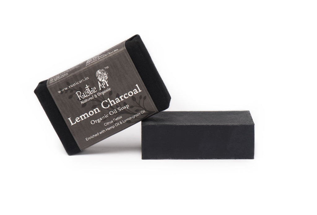 Rustic Art Organic Lemon Charcoal Soap