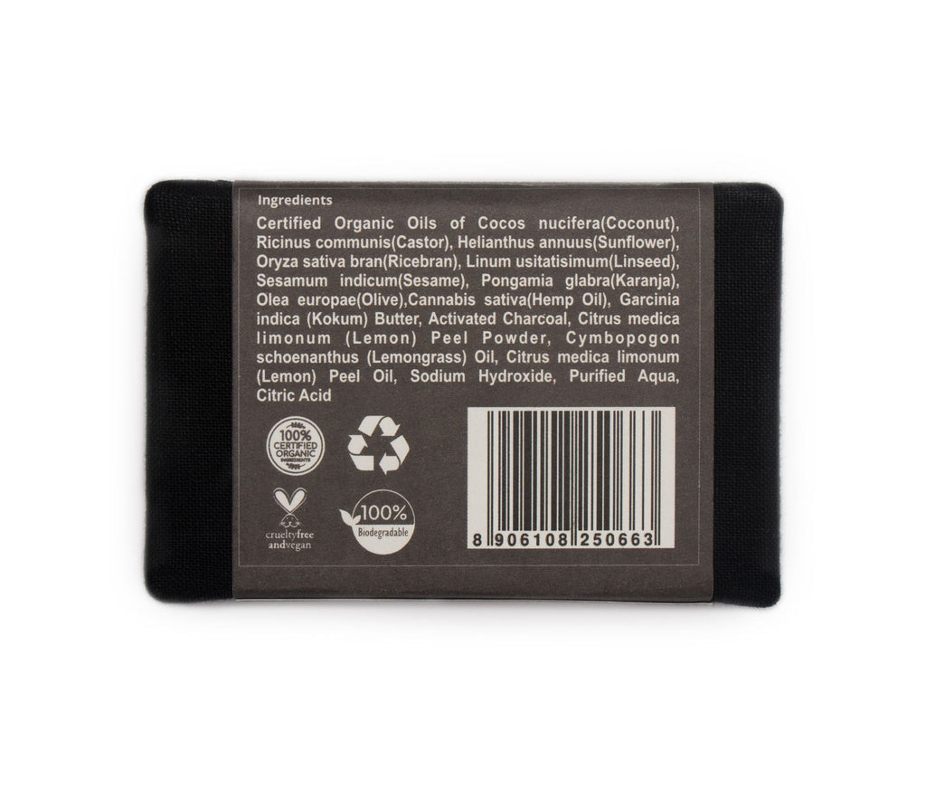 Rustic Art Organic Lemon Charcoal Soap