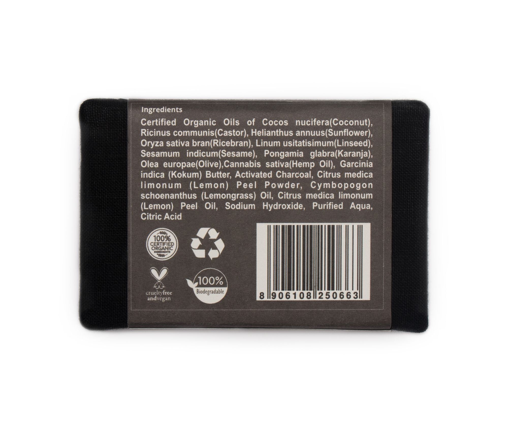 Rustic Art Organic Lemon Charcoal Soap