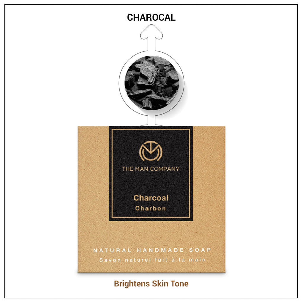 The Man Company Charcoal Soap Bar - Black